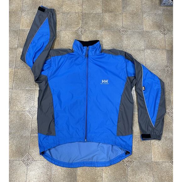 Helly Hansen Jacket Mens X-Large Blue Gray Full Zip Coat Removable Sleeves - Picture 4 of 14